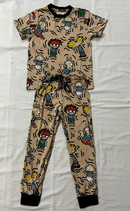 Cartoon T-shirt and Jogger Set
