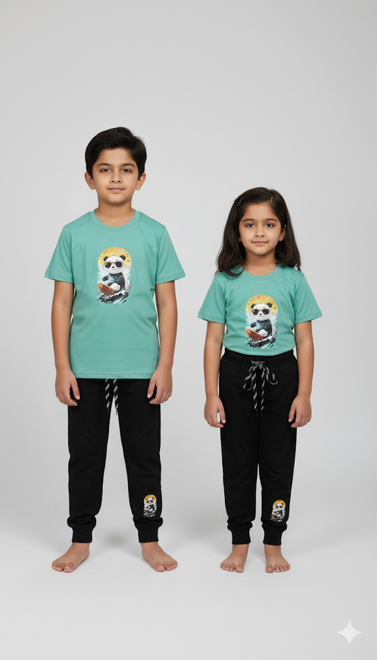 Panda T-shirt and Jogger Set